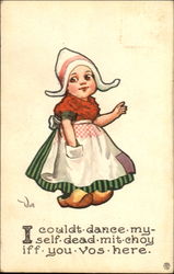 Dutch Girl Bernhardt Wall Postcard Postcard