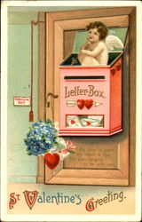 St. Valentine's Greeting Cupid Postcard Postcard