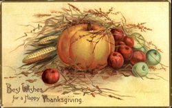 Best Wishes For A Happy Thanksgiving Postcard Postcard