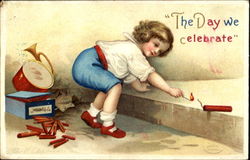 The Day We Celebrate 4th of July Postcard Postcard