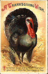 A Thanksgiving Wish Turkeys Postcard Postcard