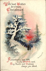 With Best Wishes For A Happy Christmas Postcard Postcard