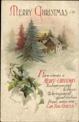 Marry Christmas Postcard Postcard