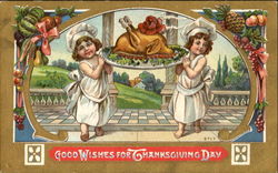 Good Wishes For Thanksgiving Day Children Postcard Postcard