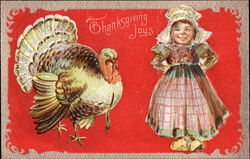 Thanksgiving Joys Children Postcard Postcard