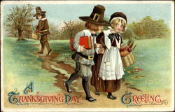 A Thanksgiving Day Greeting Postcard