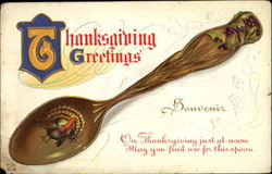 Thanksgiving Spoon Postcard