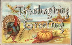 Thanksgiving Greeting Turkeys Postcard Postcard