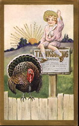 Thanksgiving Children Postcard Postcard