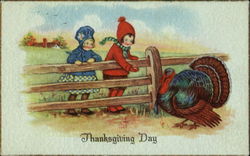 Thanksgiving Day Children Postcard Postcard