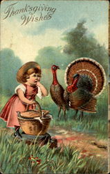 Thanksgiving Wishes Children Postcard Postcard