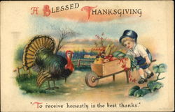 A Blessed Thanksgiving Postcard