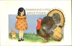 Thanksgiving Greetings Children Postcard Postcard