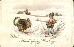 Best Thanksgiving Greetings Children Postcard Postcard