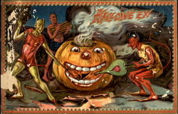 Halloween Devils Postcard Postcard