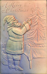 A Merry Christmas Embossed Postcard