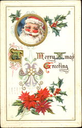 A Merry Xmas Greeting Santa Claus Postcard Postcard