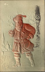 A Merry Christmas Embossed Postcard