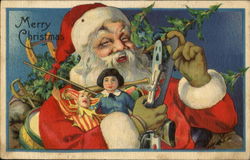 Merry Christmas Toys Santa Claus Postcard Postcard