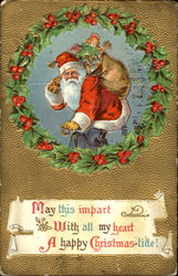 May This Impact With All My Heart A Happy Christmas Tide! Postcard