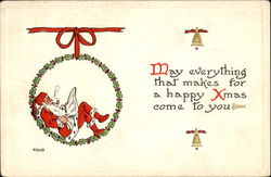 May Everything That Makes For A Happy Xmas Come To You Postcard