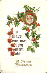 A Merry Christmas Santa Claus Postcard Postcard