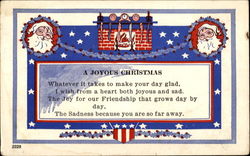 Patriotic Christmas Postcard