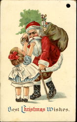 Best Christmas Wishes Santa Claus Postcard Postcard