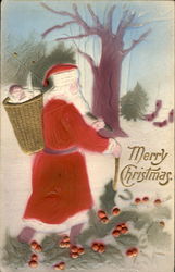 Merry Christmas Embossed Postcard