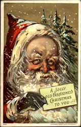 A Jolly Old Fashioned Christmas To You Postcard