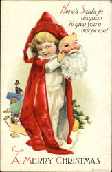 A Merry Christmas Santa Claus Postcard Postcard