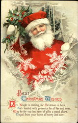 Best Christmas Wishes Santa Claus Postcard Postcard