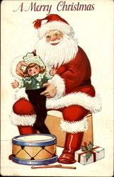 A Merry Christmas Santa Claus Postcard Postcard