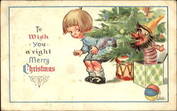 To Wish You A Right Merry Christmas Postcard