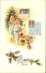 A Jolly Christmas To You Children Postcard Postcard