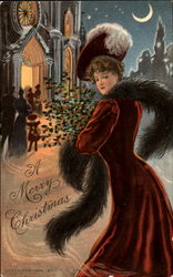 A Merry Christmas Postcard Postcard