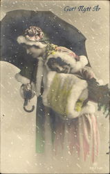 Gott Nytt Ar Tinted Christmas Postcard Postcard