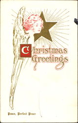 Christmas Greetings Angels Postcard Postcard