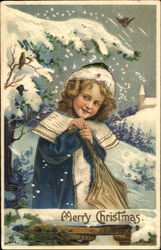 Merry Christmas Children Postcard Postcard