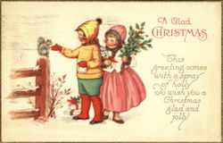 A Glad Christmas Postcard