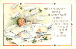 New Years Resolutions Postcard