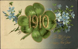 1910 To Wish You A Happy New Year Postcard