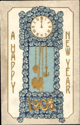 A Happy New Year 1908 New Year's Postcard Postcard