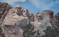 Mt. Rushmore National Memorial, Black Hills Postcard