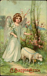 A Blessed Easter With Angels Postcard Postcard