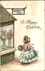 A Happy Easter Bonnet Shop Postcard Postcard