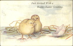 Just Arrived With A Happy Easter Greeting Postcard