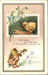 A Happy Easter With Chicks Postcard Postcard