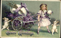 Easter Greetings With Children Postcard Postcard