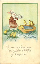 I Am Wishing You An Easter Brimful Of Happiness With Chicks Postcard Postcard